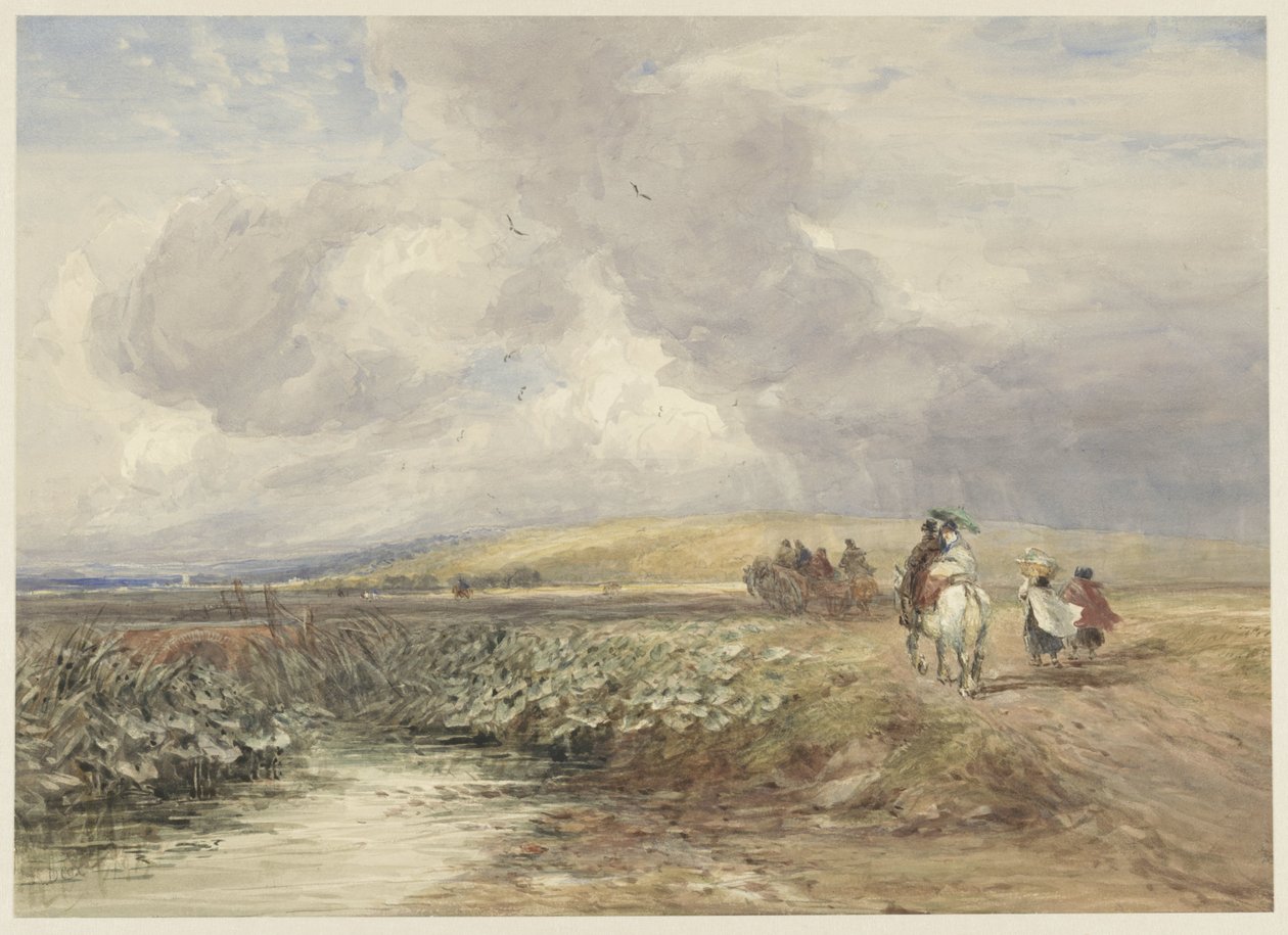 Gezginlerle manzara by David Cox (I)