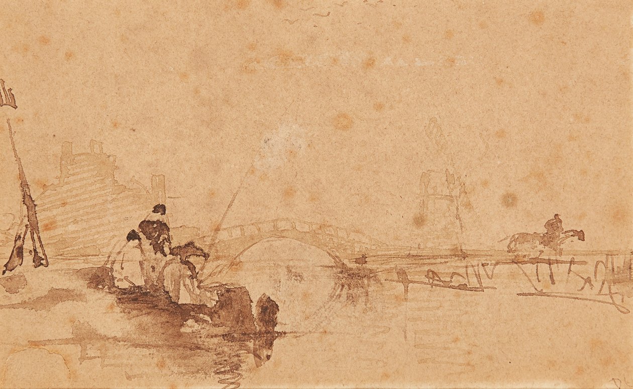 Yakalama (mürekkep ve yıkama) by David Cox