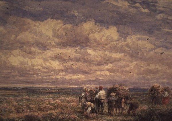 Süpürge Toplayıcılar (kağıt üzerine sulu boya) by David Cox