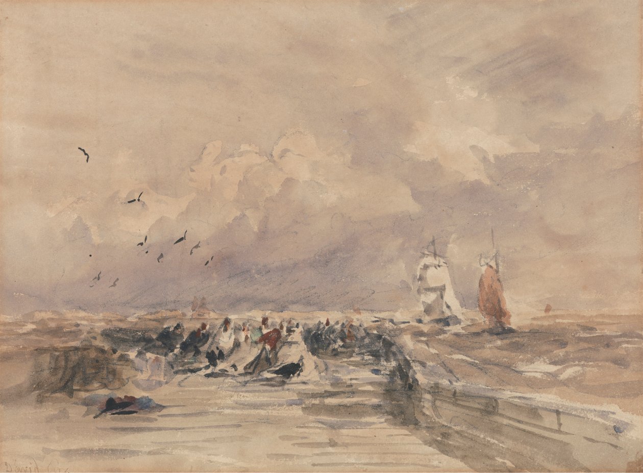 Dieppe İskelesi, Sert Esinti by David Cox