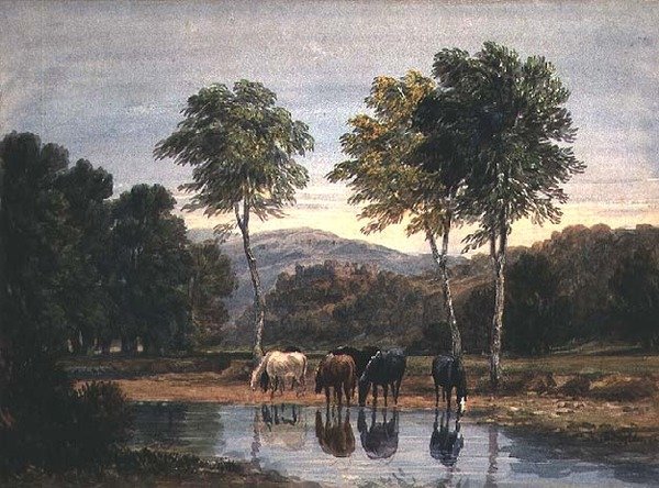Goodrich Kalesi (kağıt üzerine sulu boya) by David Cox