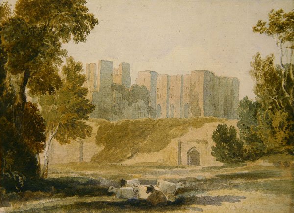 Kenilworth Kalesi (kağıt üzerine sulu boya) by David Cox