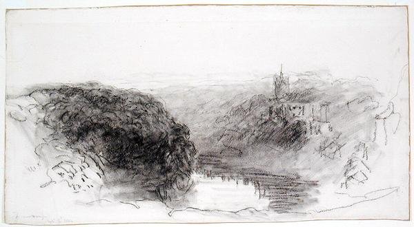 Knaresborough (kağıt üzerinde kömür) by David Cox