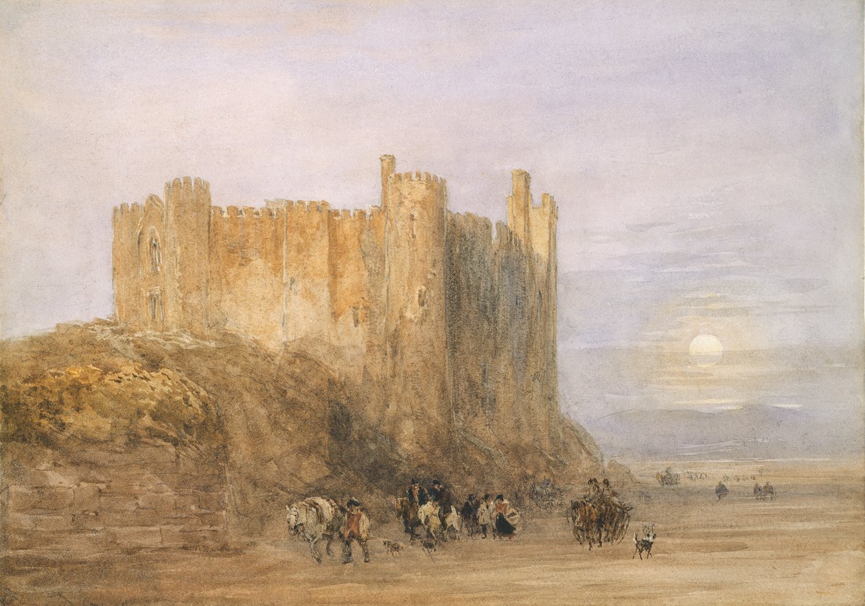 Laugharne Kalesi, 1849 (kağıt üzerinde wc) by David Cox