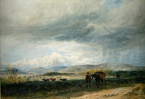 Ludwea Meadows (kağıt üzerine sulu boya) by David Cox