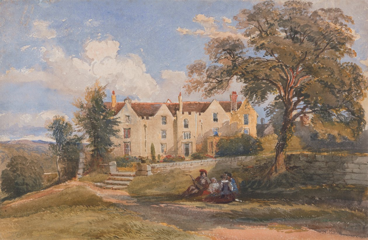 Büyük Bir Evin Bahçesinde Oturan Grup by David Cox Jr.