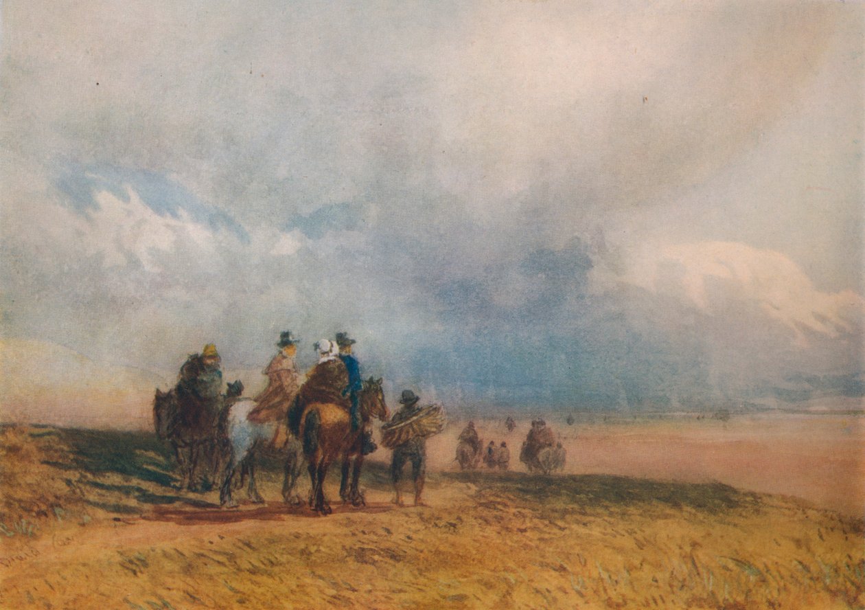 Kumları Geçmek, Ulverston, c1834 by David Cox the elder