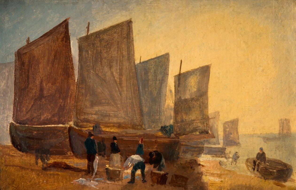 Balıkçı Tekneleri, Hastings, 1813. by David Cox the elder