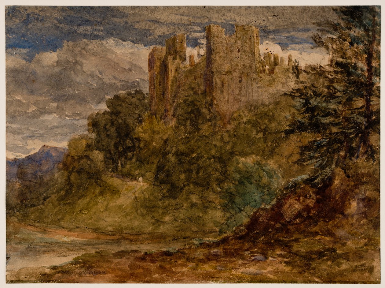 Ludlow Kalesi, 19. yüzyıl. by David Cox the elder