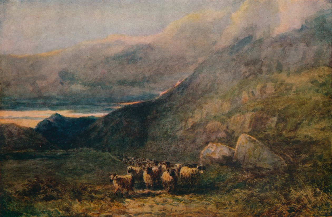 Uykulu Dağ Yolu, c1838 by David Cox the elder