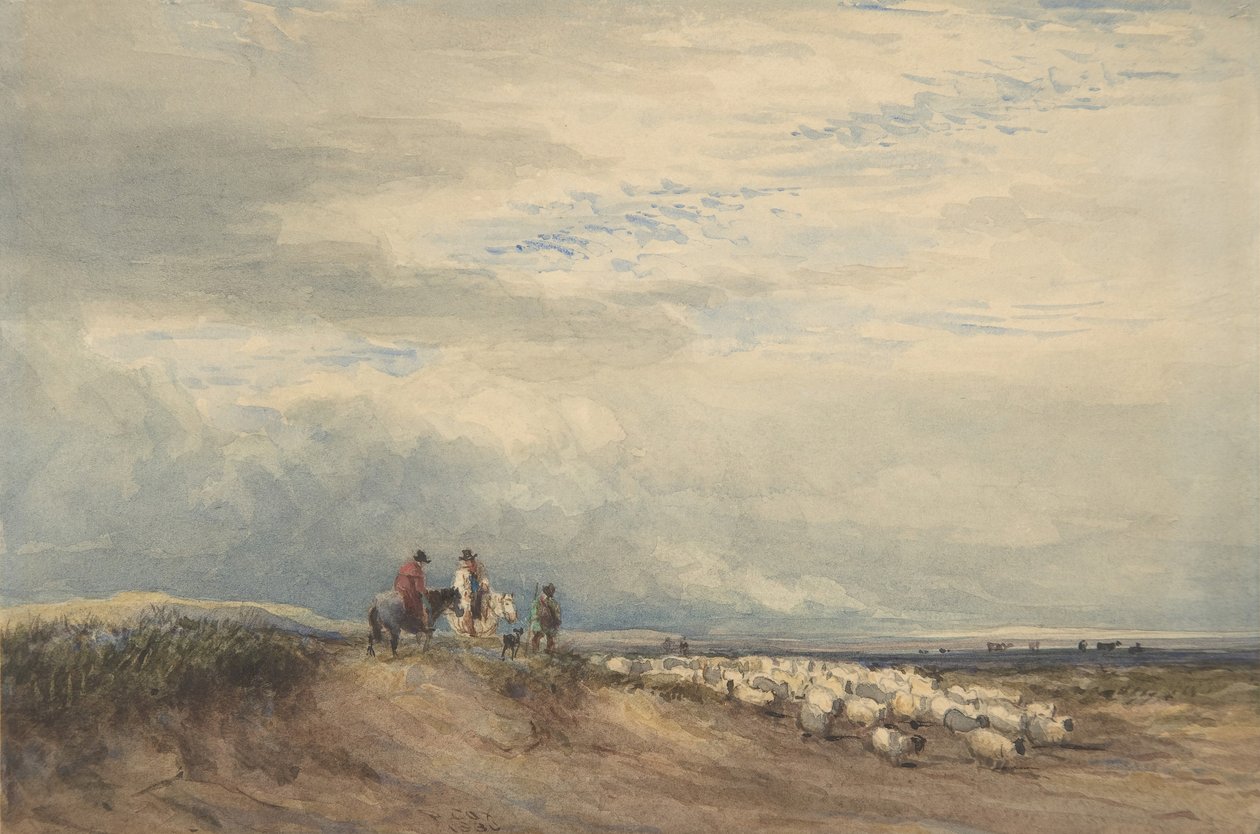 Bir Haliç yakınında Koyunlu Biniciler, 1830. by David Cox the elder