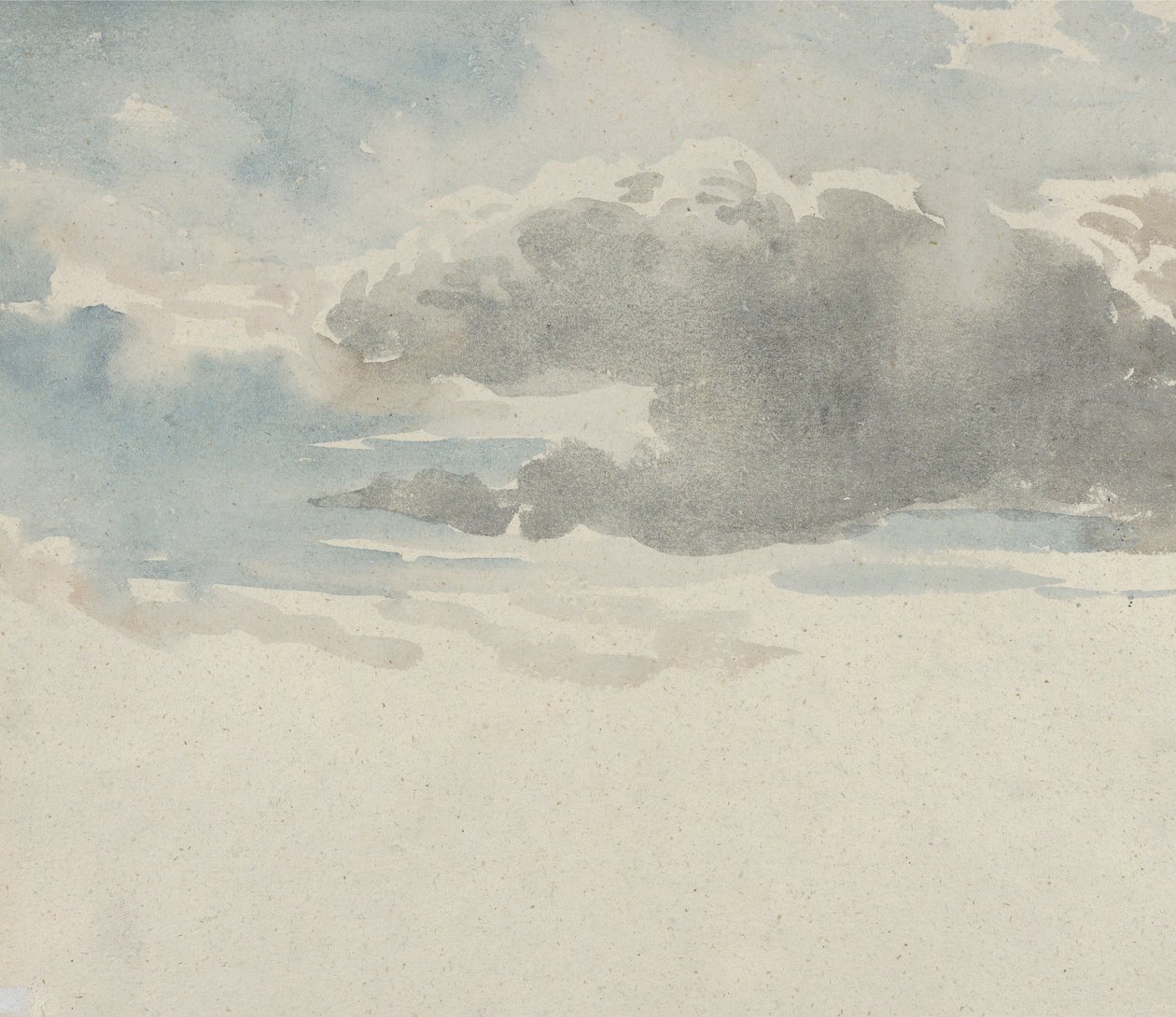 Recto Bulutların İncelenmesi, Çitle Yaşlı Çalıların İncelenmesi, 1820-45. by David Cox the elder