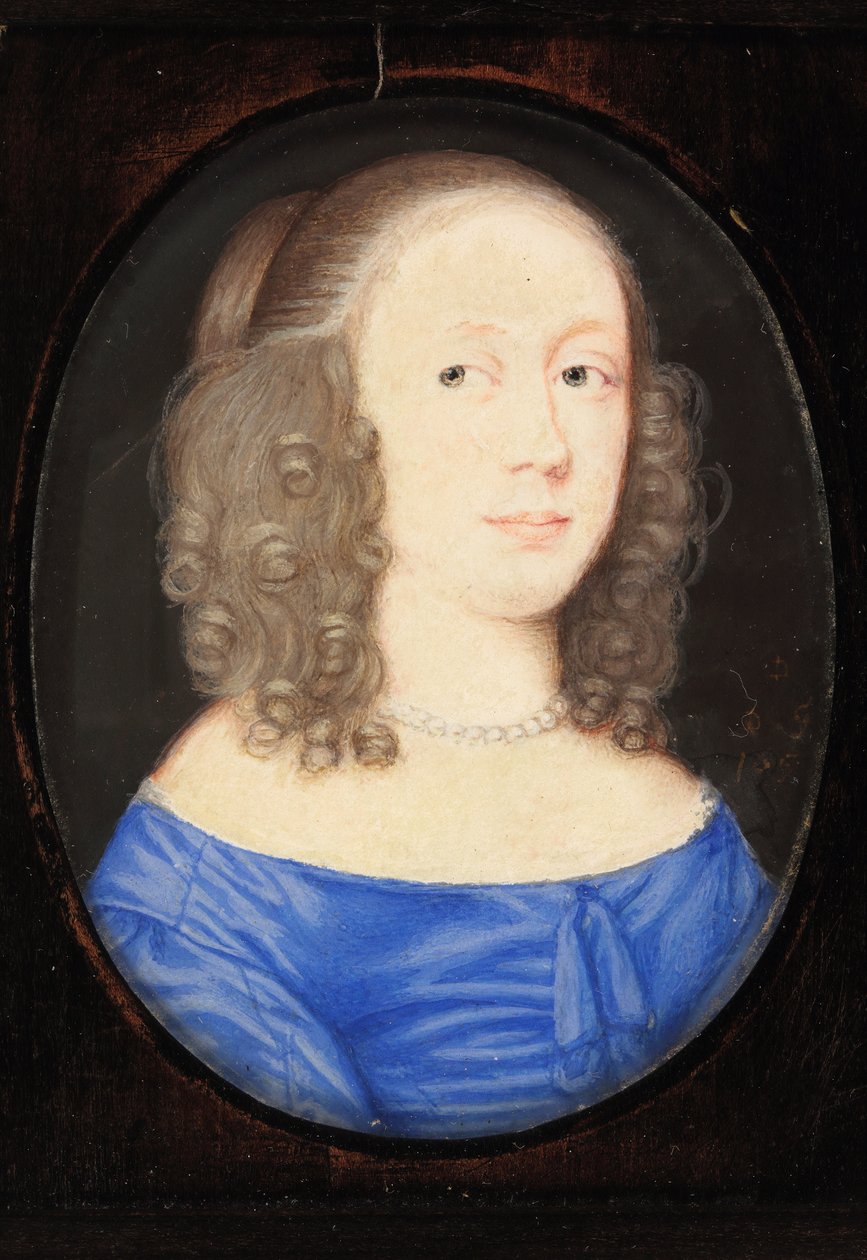 Elizabeth Vere adında bir Leydi, Clare Kontesi, 1653 (parşömen üzerinde wc) by David Des Granges