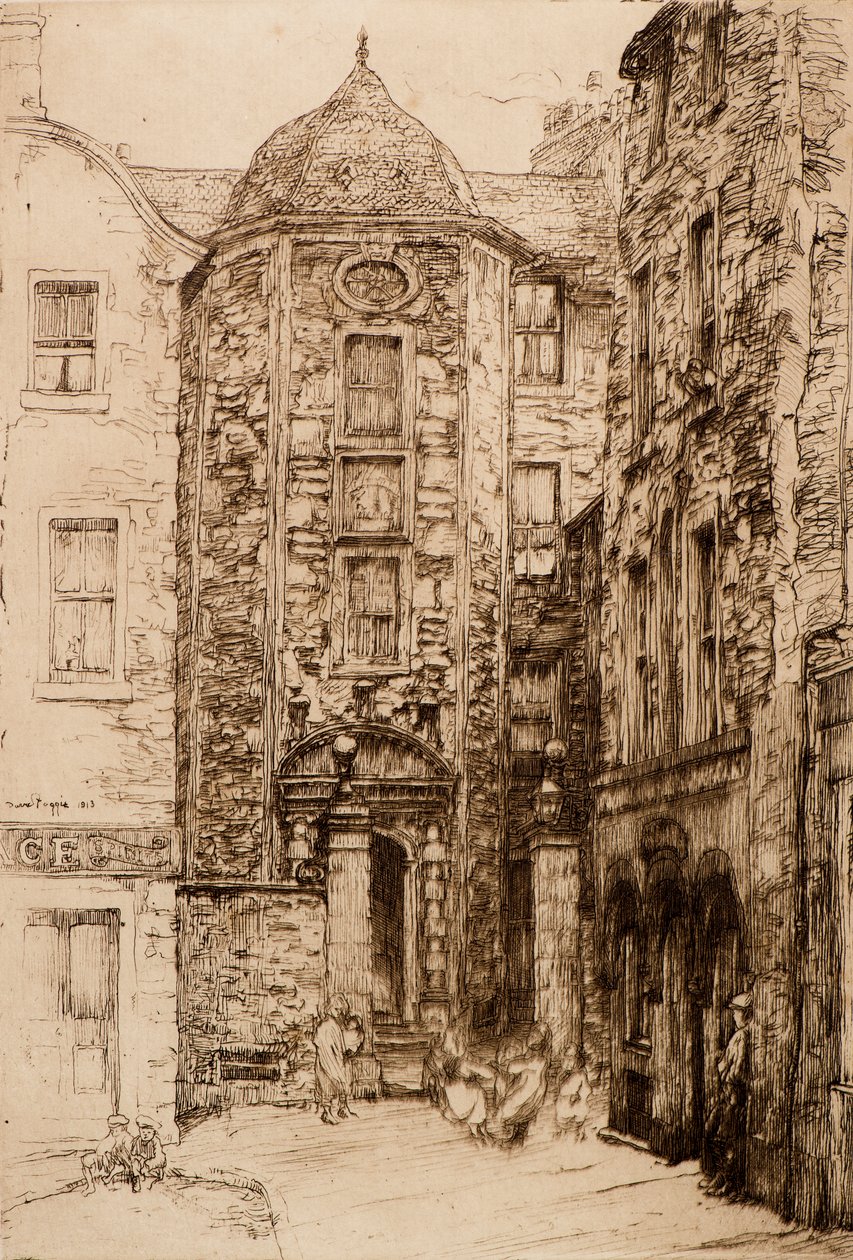 Strathmartine Konaklama, 20. yüzyıl (gravür) by David Foggie