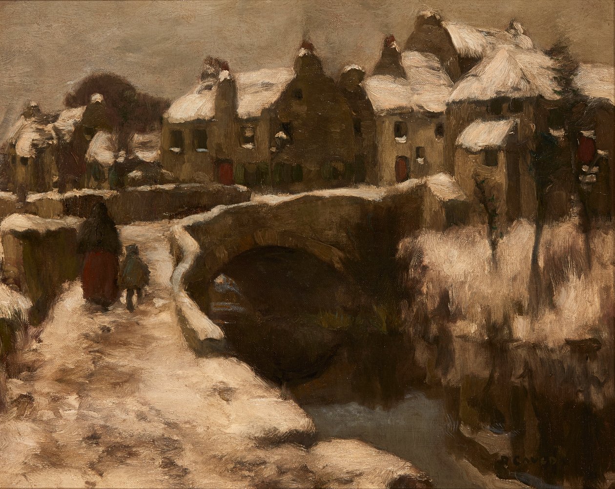 Dunlop, Kış (tuval üzerine yağlı boya) by David Gauld
