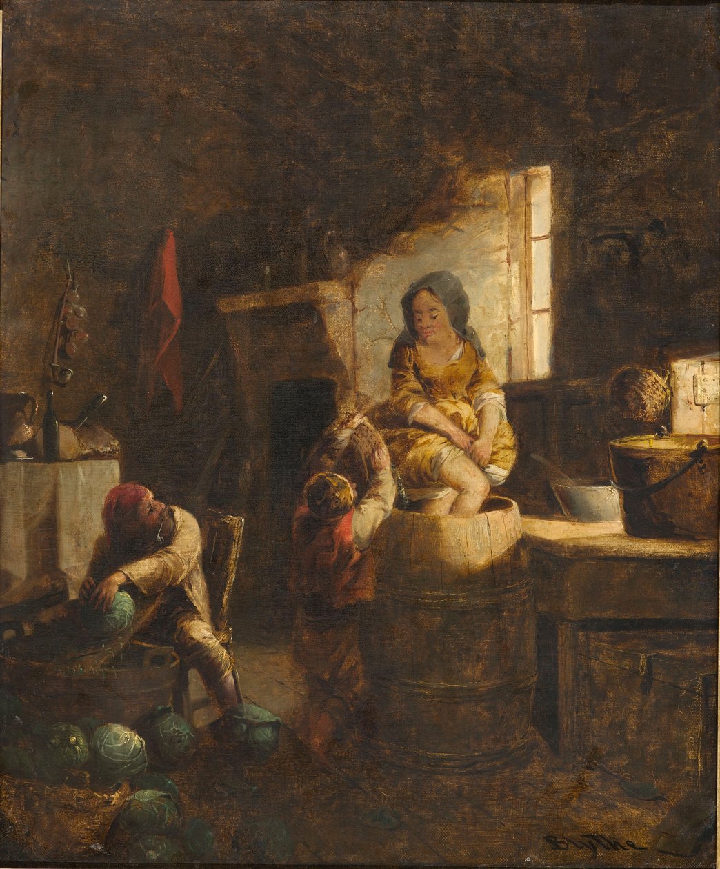 Kraut Yapımı, c.1859 (tuval üzerine yağlı boya) by David Gilmour Blythe