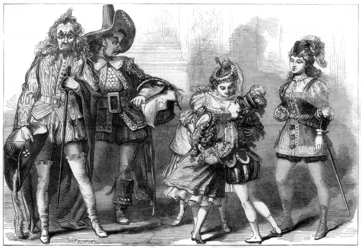 The Babes in the Wood filminden bir sahne, Covent Garden Theatre, Londra, 1875. by David Henry Friston