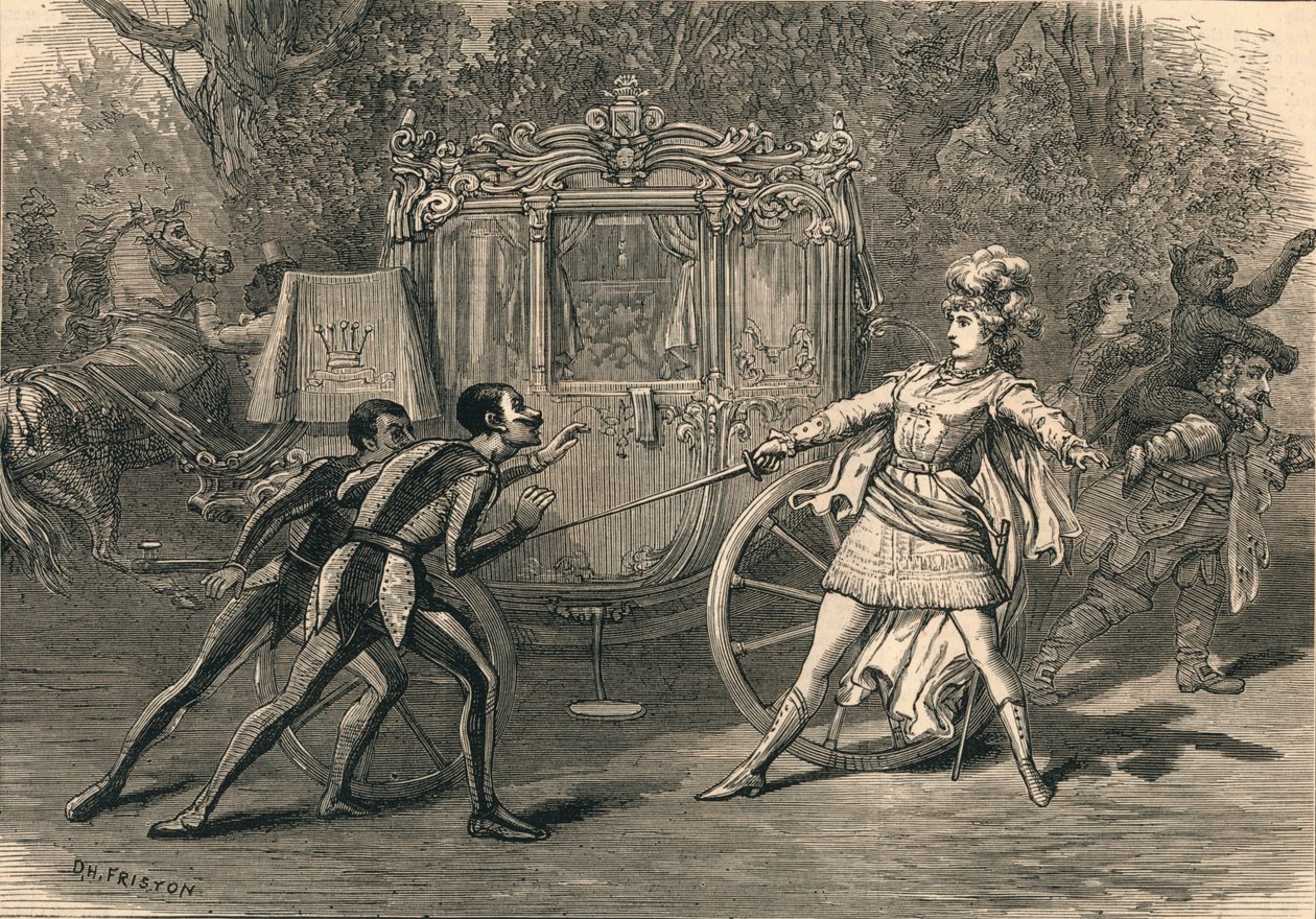 Covent Garden Pandomiminden bir sahne, 1878. by David Henry Friston
