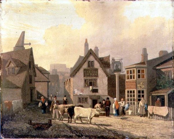 King Street Gates, Norwich (değirmen tahtasında yağ) by David Hodgson
