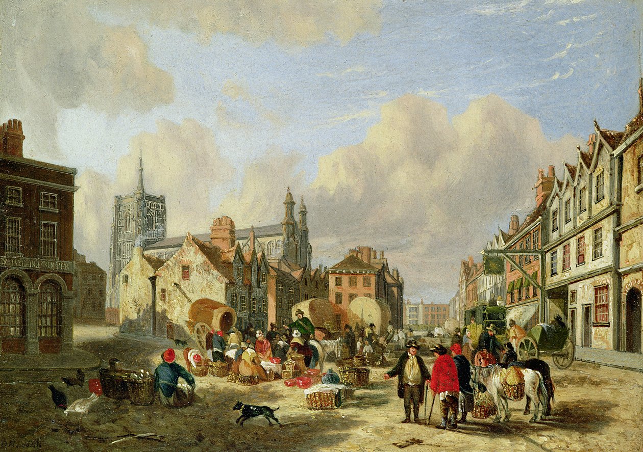 Haymarket, Norwich, 1825 by David Hodgson