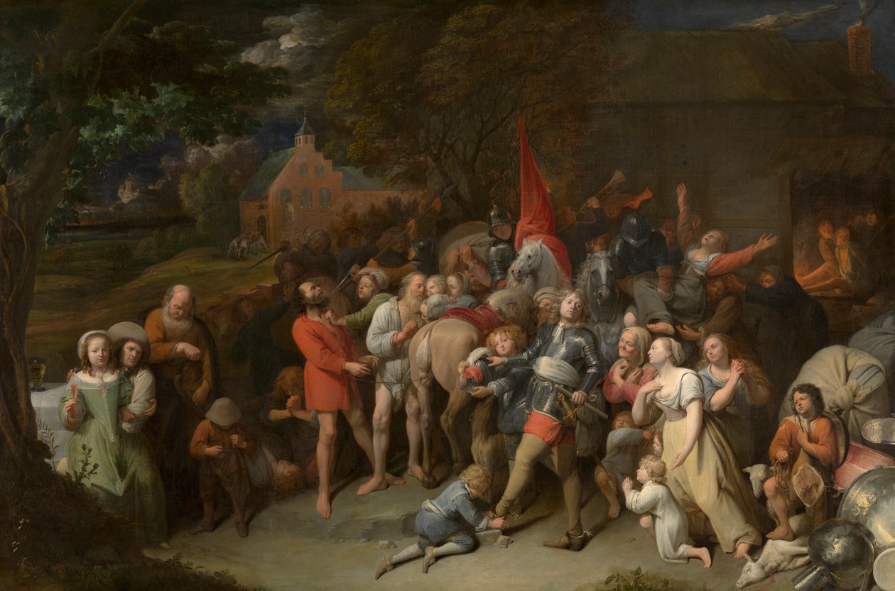 Yağmacı Askerler (tuval üzerine yağlıboya) by David III Ryckaert