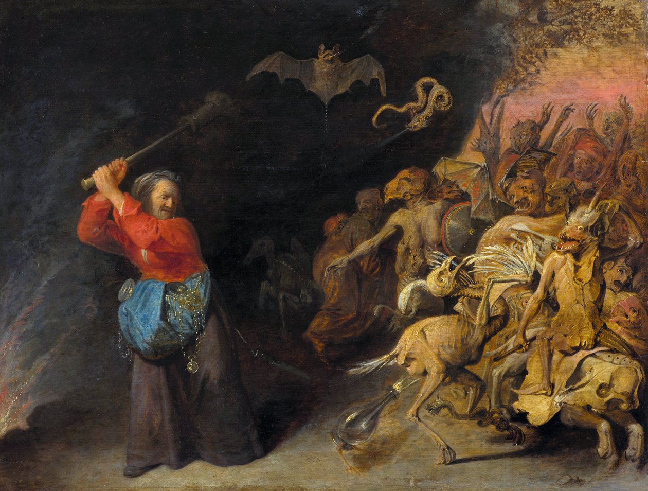 Meg la folle - Mad Meg (De Dulle Griet), Ryckaert (Rijckaert), David (1612-1661). Tuval üzerine yağlı boya, c 1650, Sanat Tarihi Müzesi, Viyana by David II Ryckaert