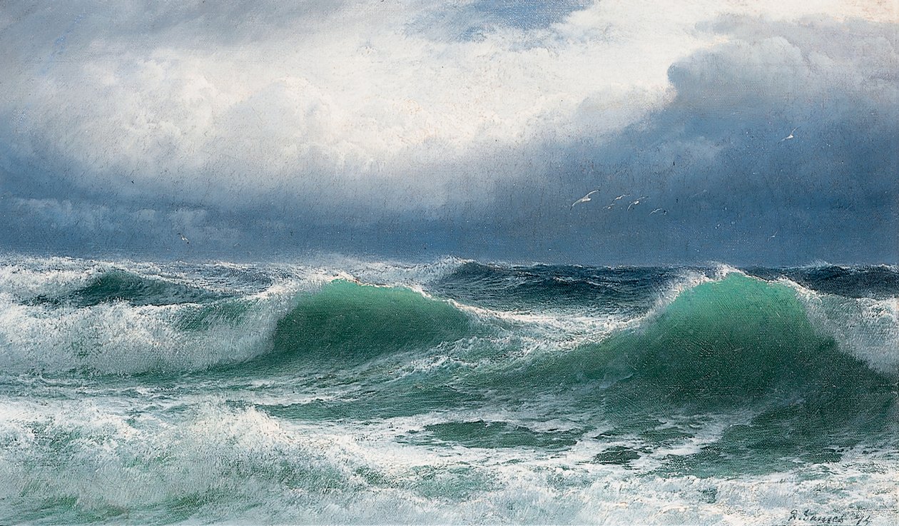 Yarı saydam kırıcılarla fırtınalı deniz, 1894 by David James