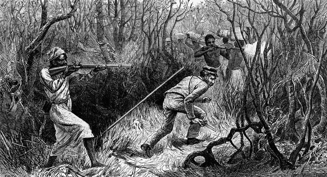 Manyema pusu, Orta Afrika, David Livingstone'un Son Günlükleri'nden gravür, David Livingstone (1813-1873), Londra by David Livingstone