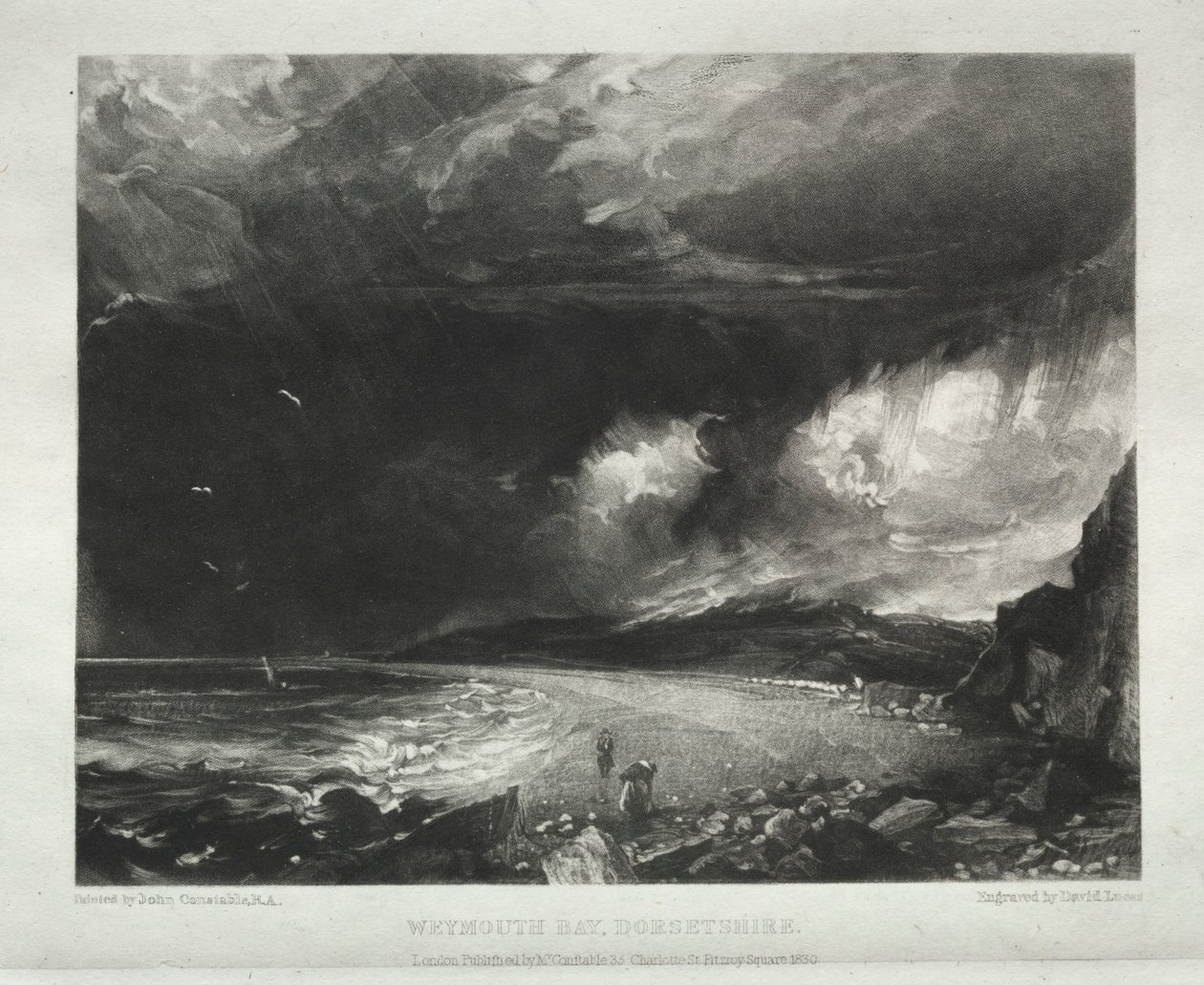 Peyzajın Çeşitli Konuları, İngiliz Manzarasının Karakteristikleri...Weymouth Bay, Dorsetshire, 1830. by David Lucas