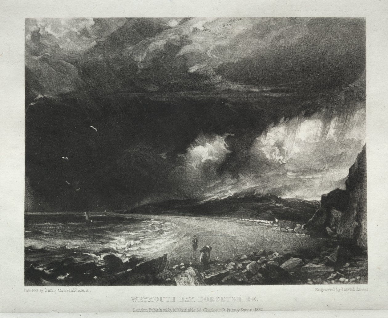 Manzaranın Çeşitli Konuları, John Constable, RA Tarafından Boyanmış Resimlerden İngiliz Manzarasının Karakteristikleri: Weymouth Bay, Dorsetshire by David Lucas