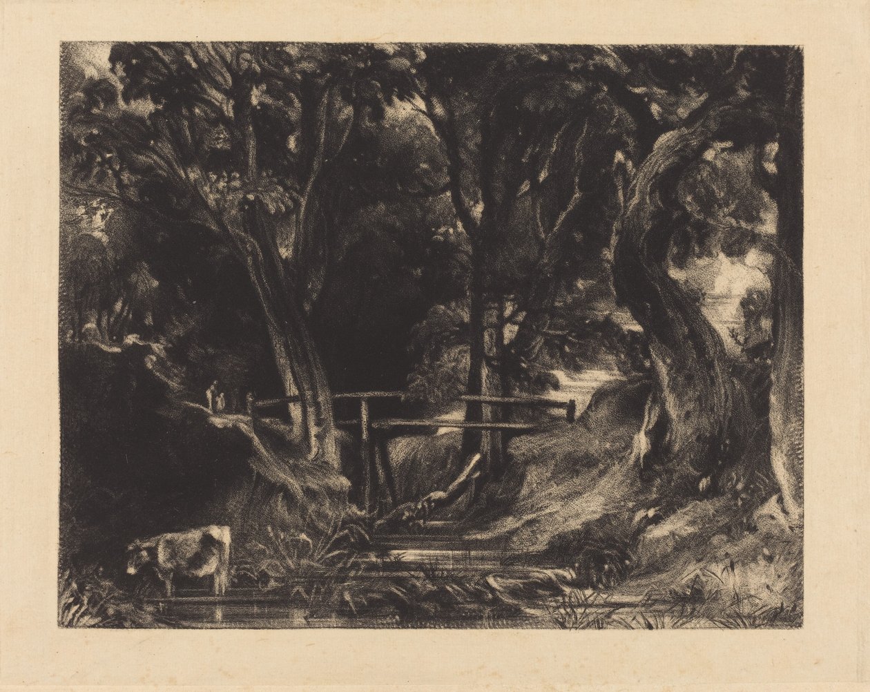 Bir Dell, Helmingham Parkı, Suffolk by David Lucas after John Constable