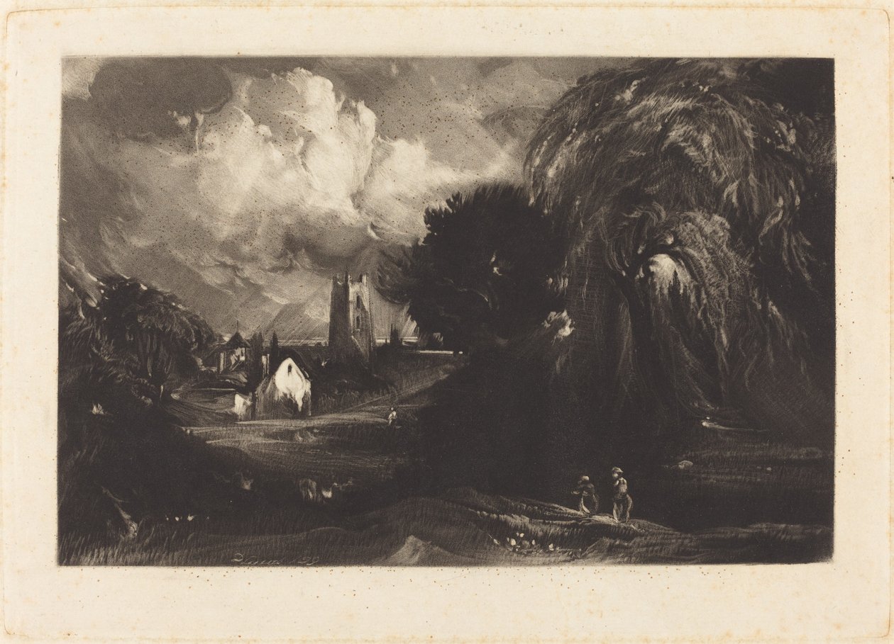 Stoke-by-Nayland by David Lucas after John Constable