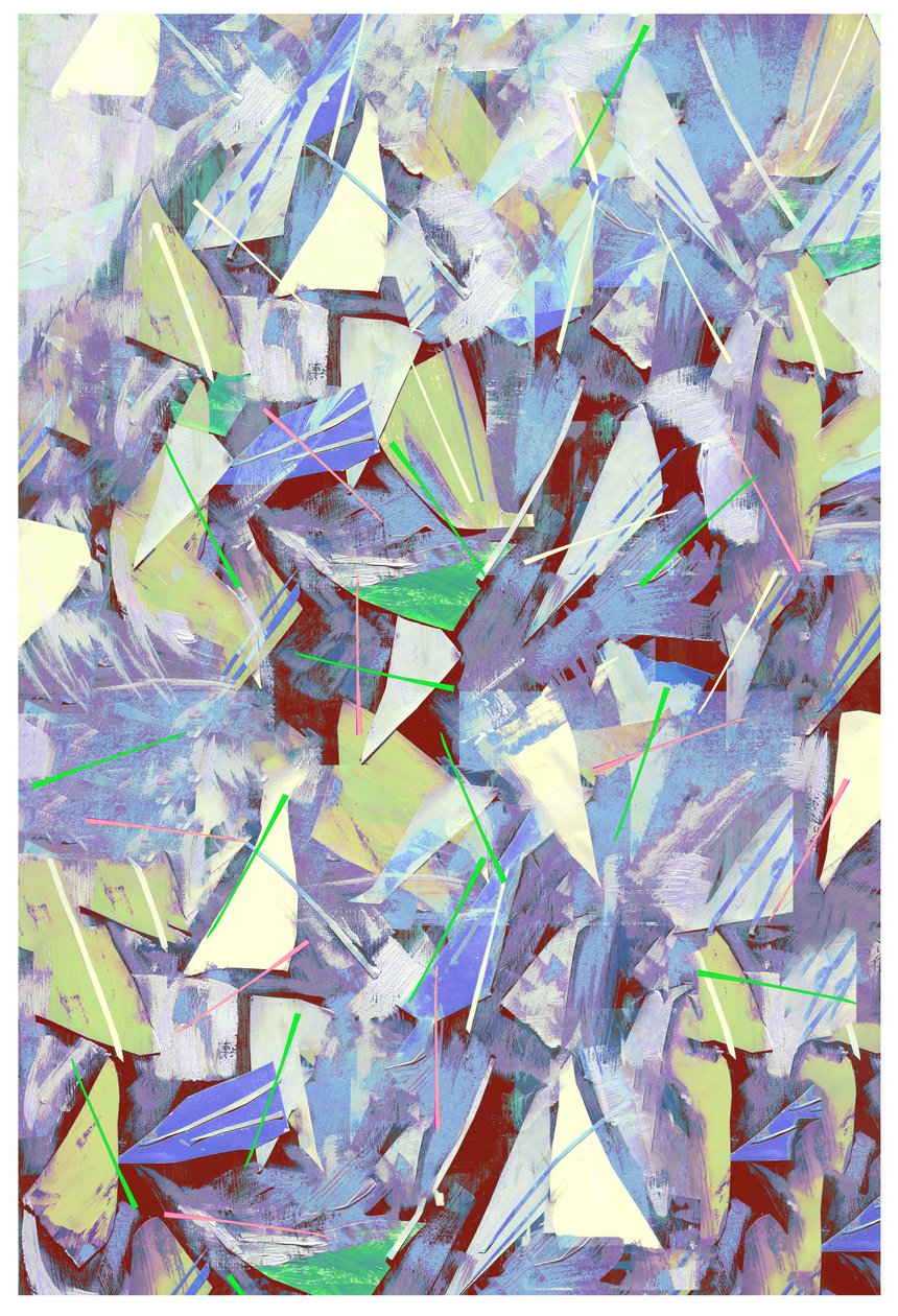 Kırıklar, Kıymıklar ve Çam İğneleri; 2017, Ahşap Panel Üzerine Karışık Teknik) by David McConochie