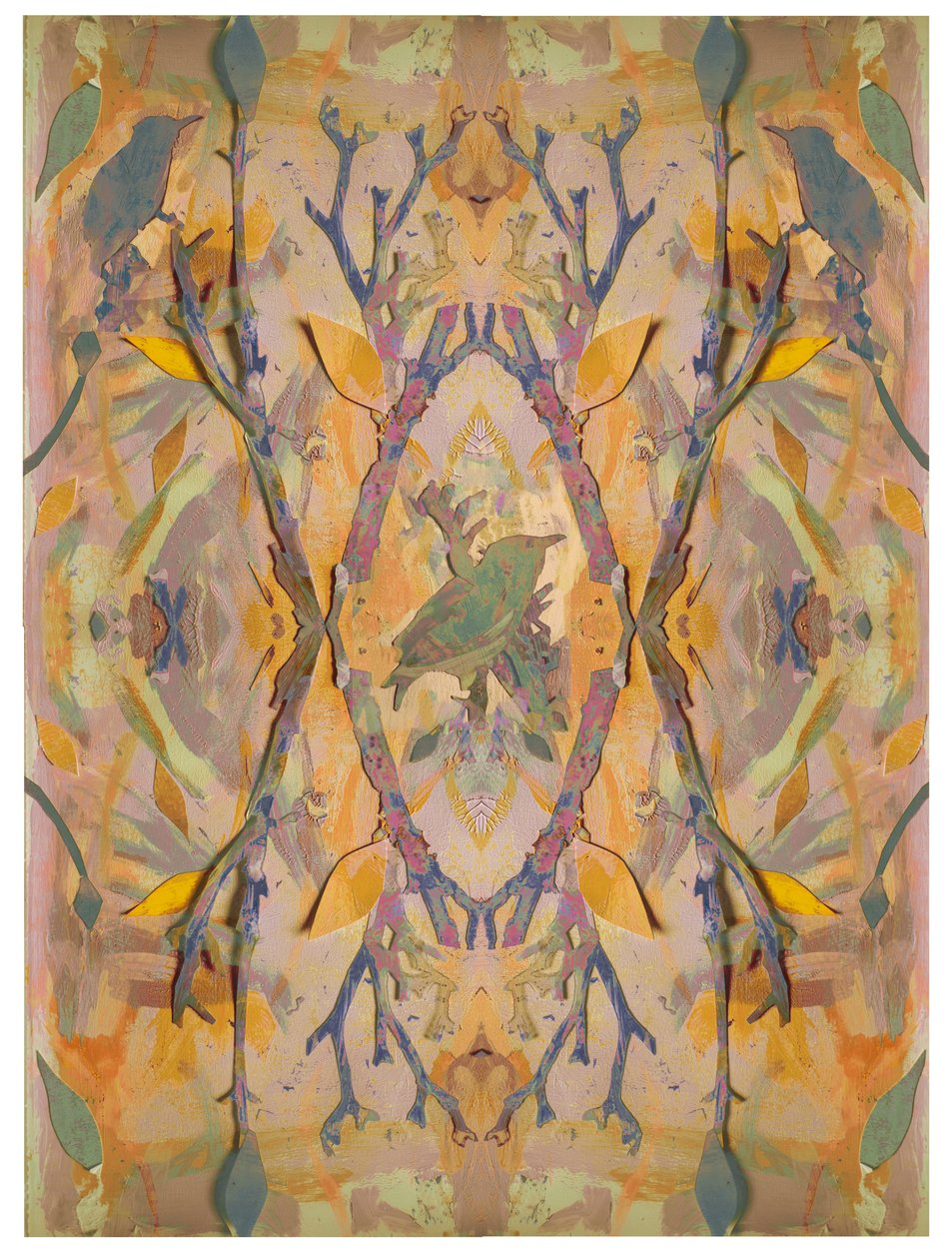 Starlings, 2016, Kağıt Üzerine Kolaj by David McConochie