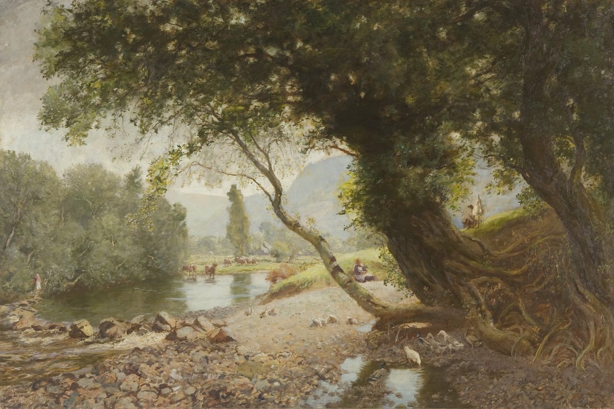Sarmaşık, Meşe ve Bonnie Birken Ağacı, Bettws-y-Coed by David Murray