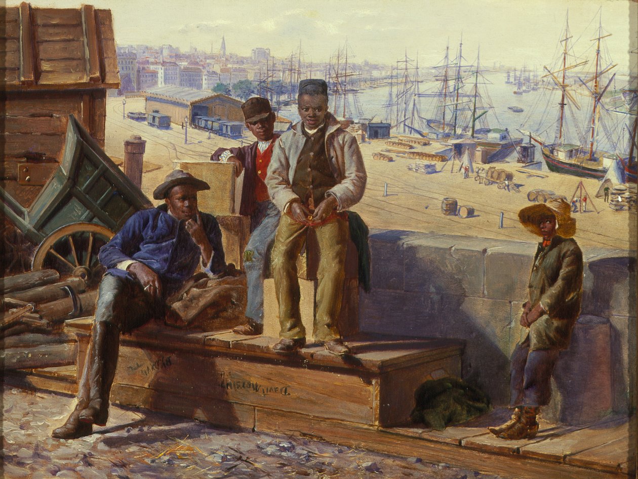 Rıhtım Kenarındaki Siyah Çocuklar, 1865 dolayları by David Norslup