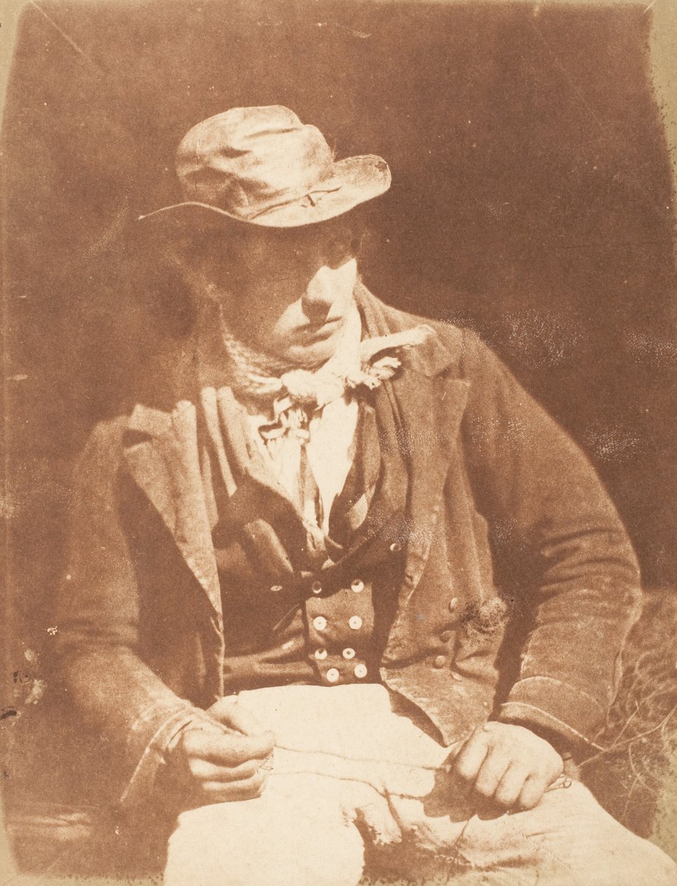 Newhaven Balıkçısı, 1843-47. Yaratıcılar: David Octavius Hill, Robert Adamson, Hill & Adamson. by Hill and Adamson