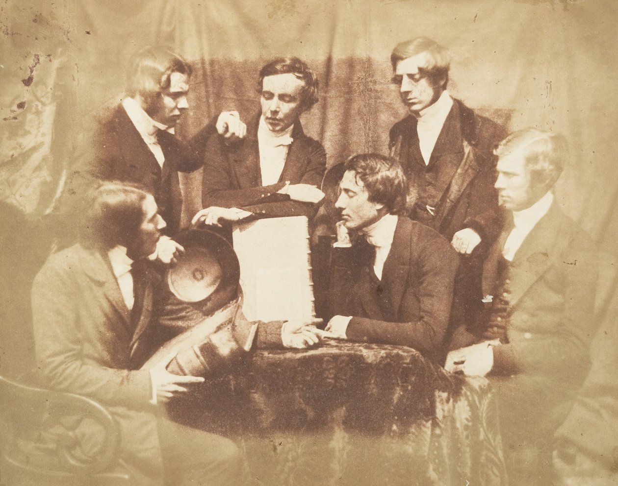 Fraser, Rev. Welsh, Rev. Hamilton ve Three Other Men, 1843-47. Yaratıcılar: David Octavius Hill, Robert Adamson, Hill & Adamson. by Hill and Adamson