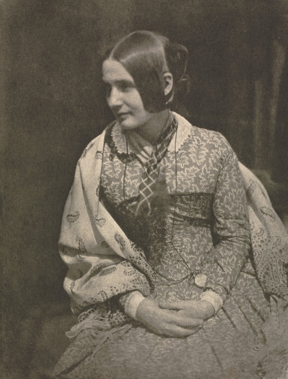 Kamera Çalışması: Çiçekli Elbiseli Bayan by David Octavius Hill