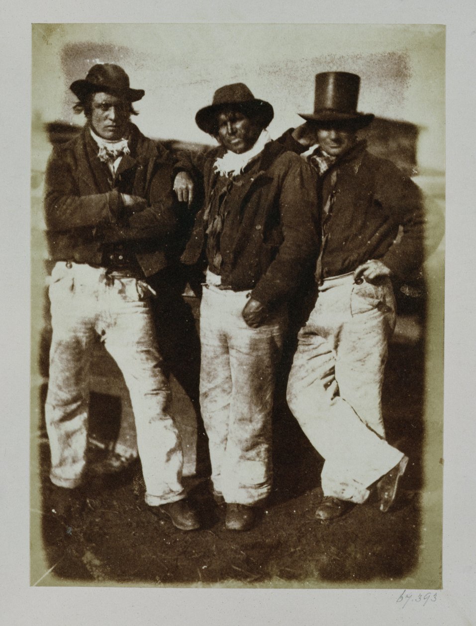Kıyıdaki Balıkçılar, c.1843-47 (kalotip negatiften tuzlu kağıt baskısı) by David Octavius Hill