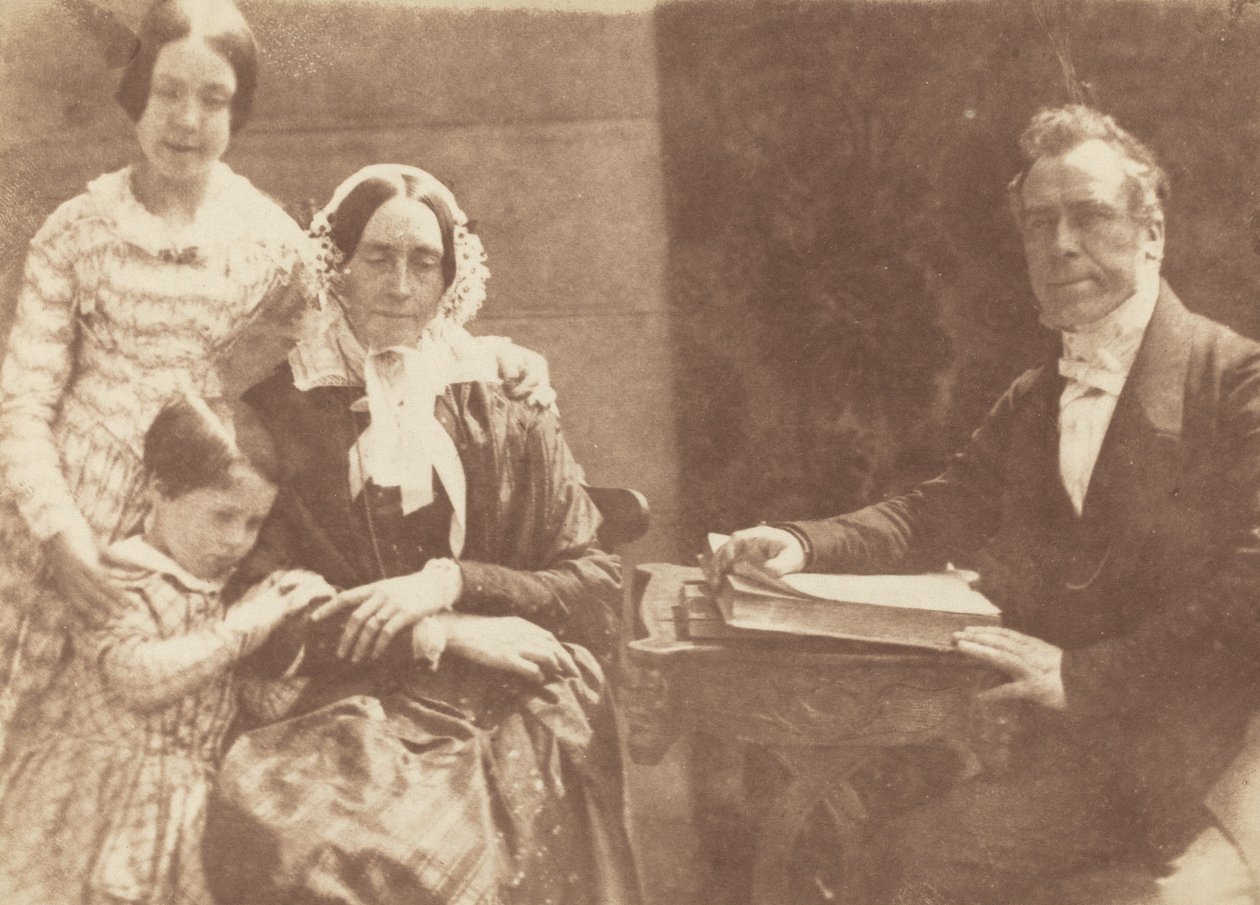 Rev Ebenezer Miller ve ailesi by David Octavius Hill and Robert Adamson