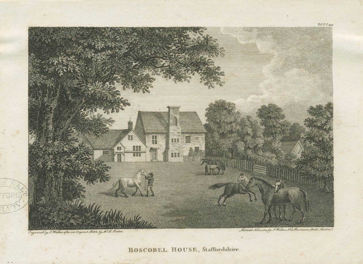 Boscobel Evi: gravür by David Parkes