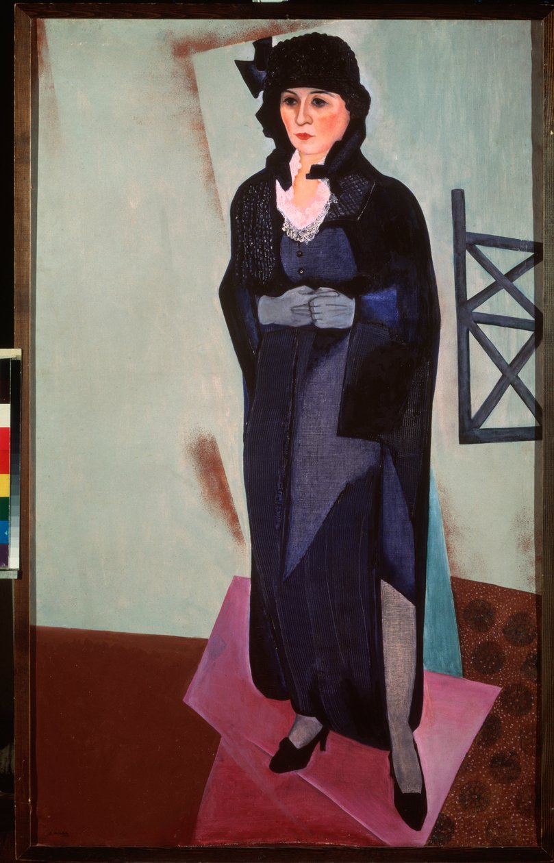 Sanatçının karısının portresi. David Petrovich Sterenberg'in (1881-1948) tablosu, tuval üzerine yağlı boya by David Petrovich Sterenberg