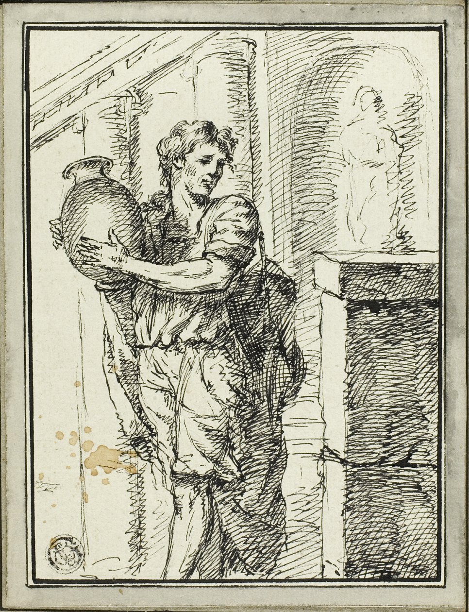 Kavanoz Tutan Adam by David Pièrre Giottino Humbert de Superville