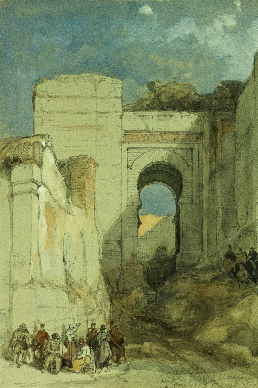 Eski Bir Mağribi Geçidi, Granada, 1883 by David Roberts