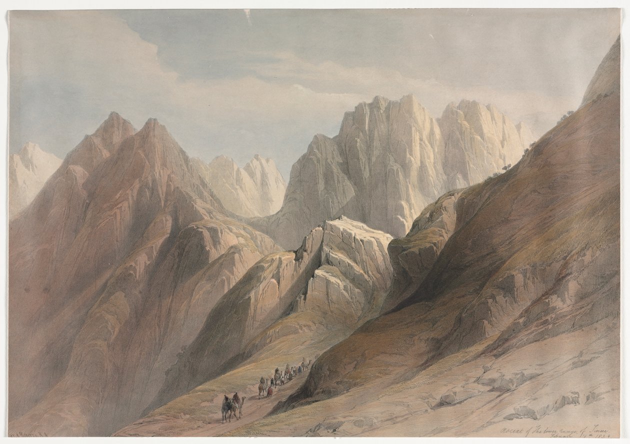 Sina'nın Alt Sıradağlarının Yükselişi, 1839. by David Roberts
