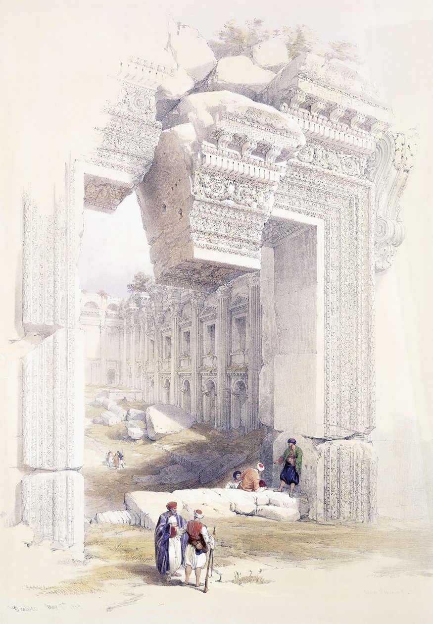 Baalbec, 7 Mayıs 1839, 1842-1849 dolayları by David Roberts