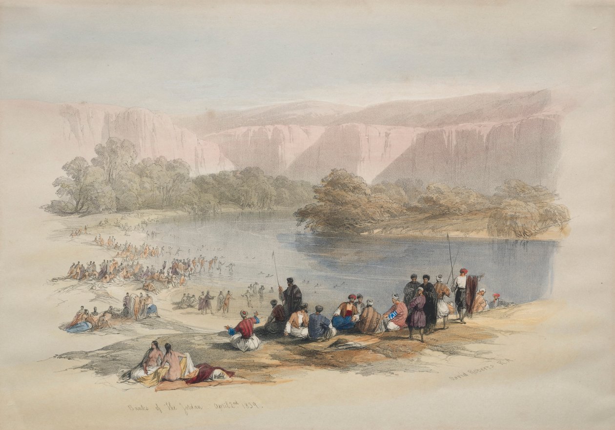 Ürdün Bankaları, 1839. by David Roberts