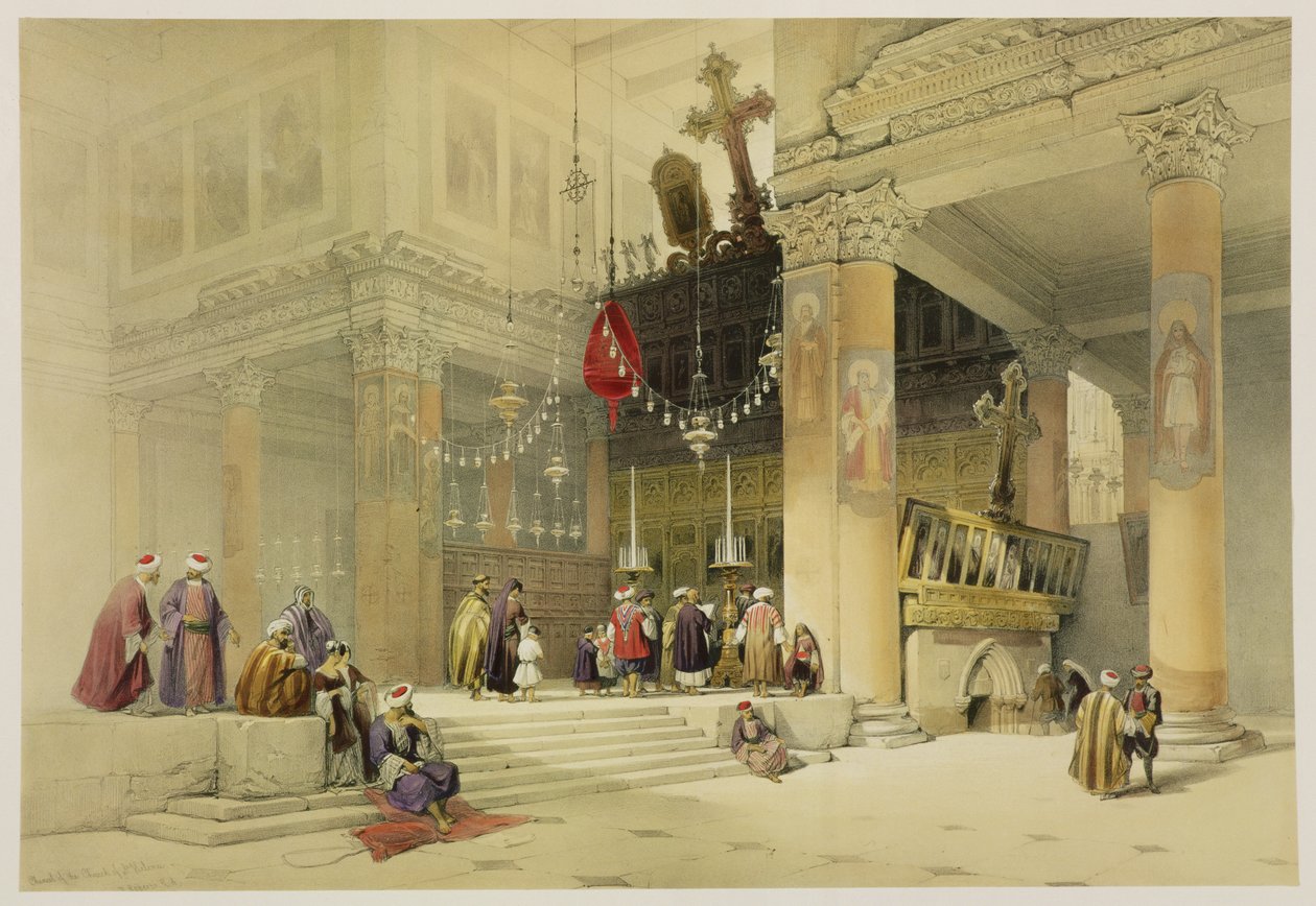 St. Helena Kilisesi Şansölyesi, Louis Haghe (1806-85) pub tarafından oyulmuş 