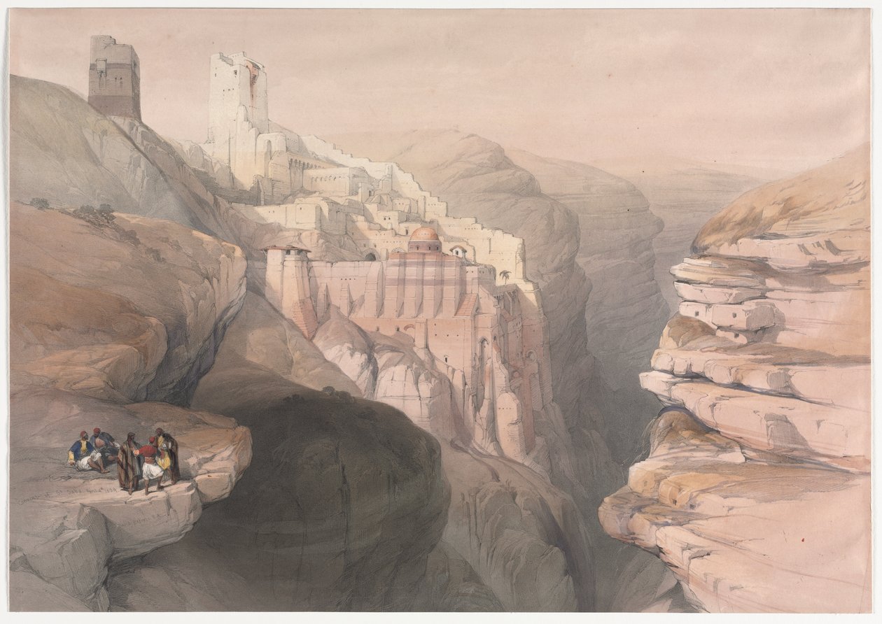 Aziz Saba Manastırı by David Roberts